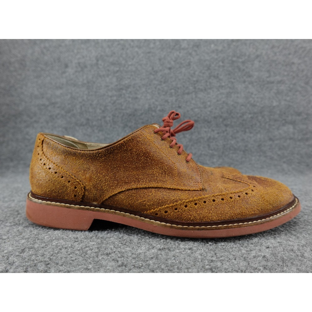 Cole Haan Nike‎ Air Wingtip Oxford Mens 11.5 Tan Suede Good Distressed Brogue